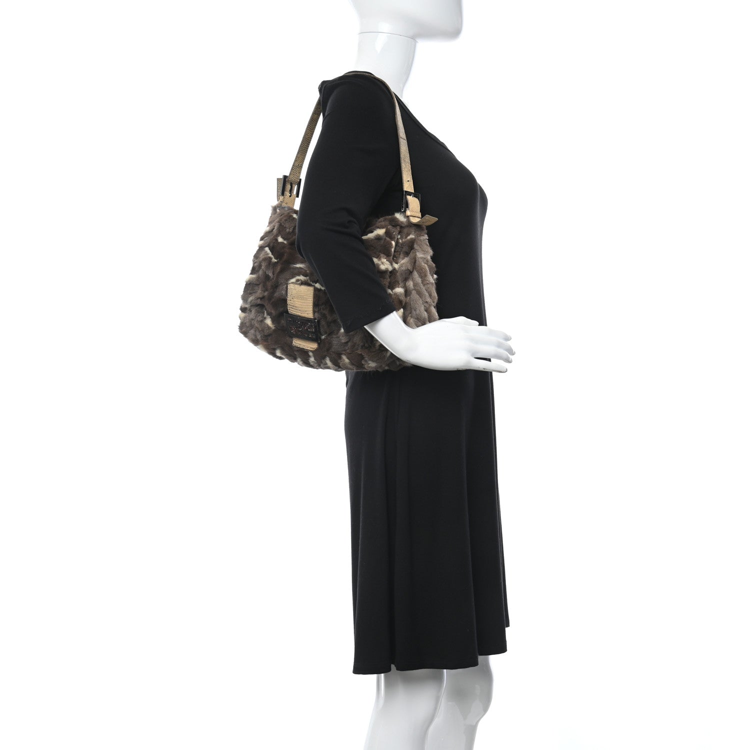 Fendi Rabbit Fur Mama Baguette Bag 2 of 17