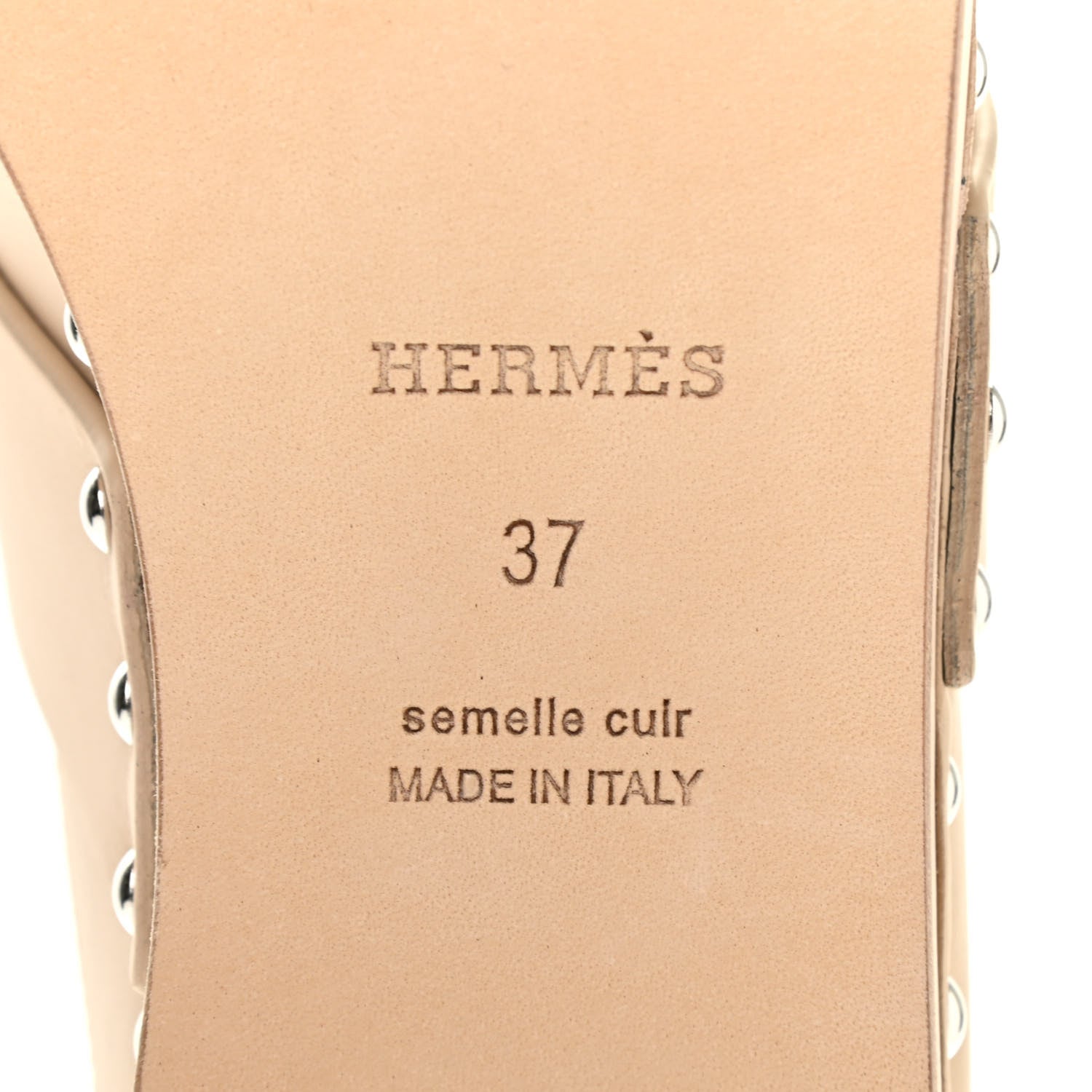 Hermes Calfskin Calya Mules 37 Hetre 6 of 8