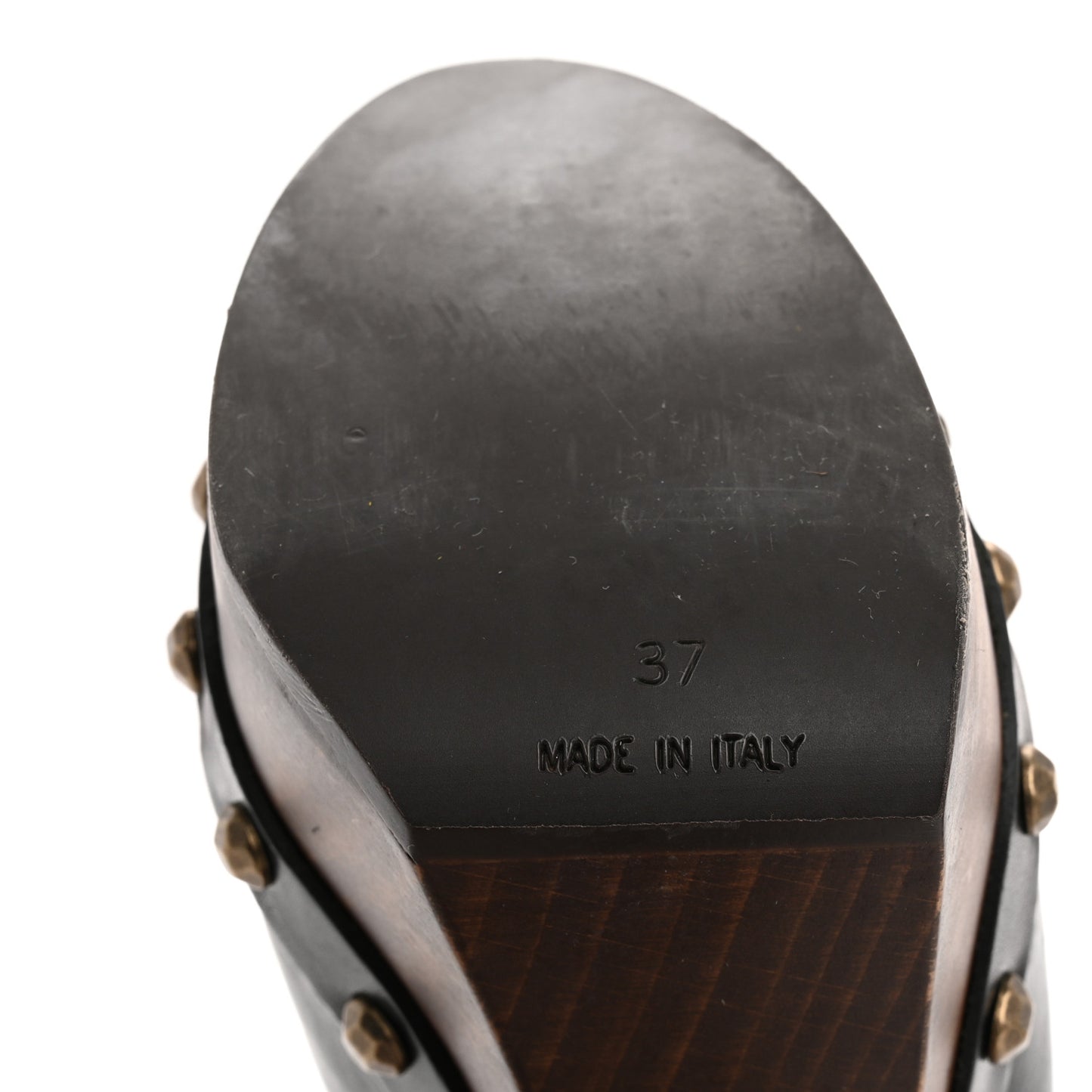 Smooth Calfskin Camoy Clogs 37 Black