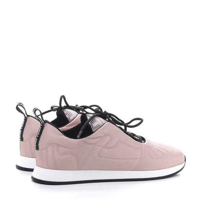 Fendi Nylon FFreedom Sneakers 37.5 White Rosa 5 of 10