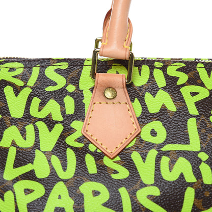 Louis Vuitton Monogram Graffiti Speedy 30 Green 14 of 14