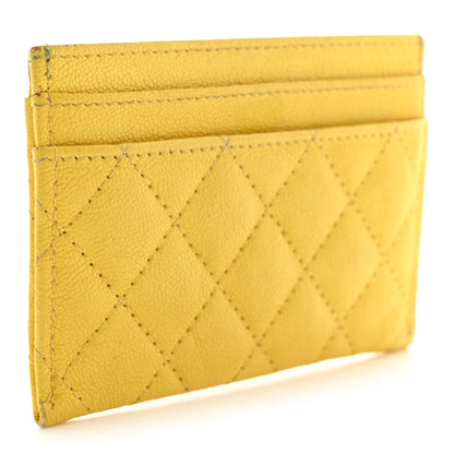 Chanel Caviar Quilted Boy Card Holder Yellow 3 of 14