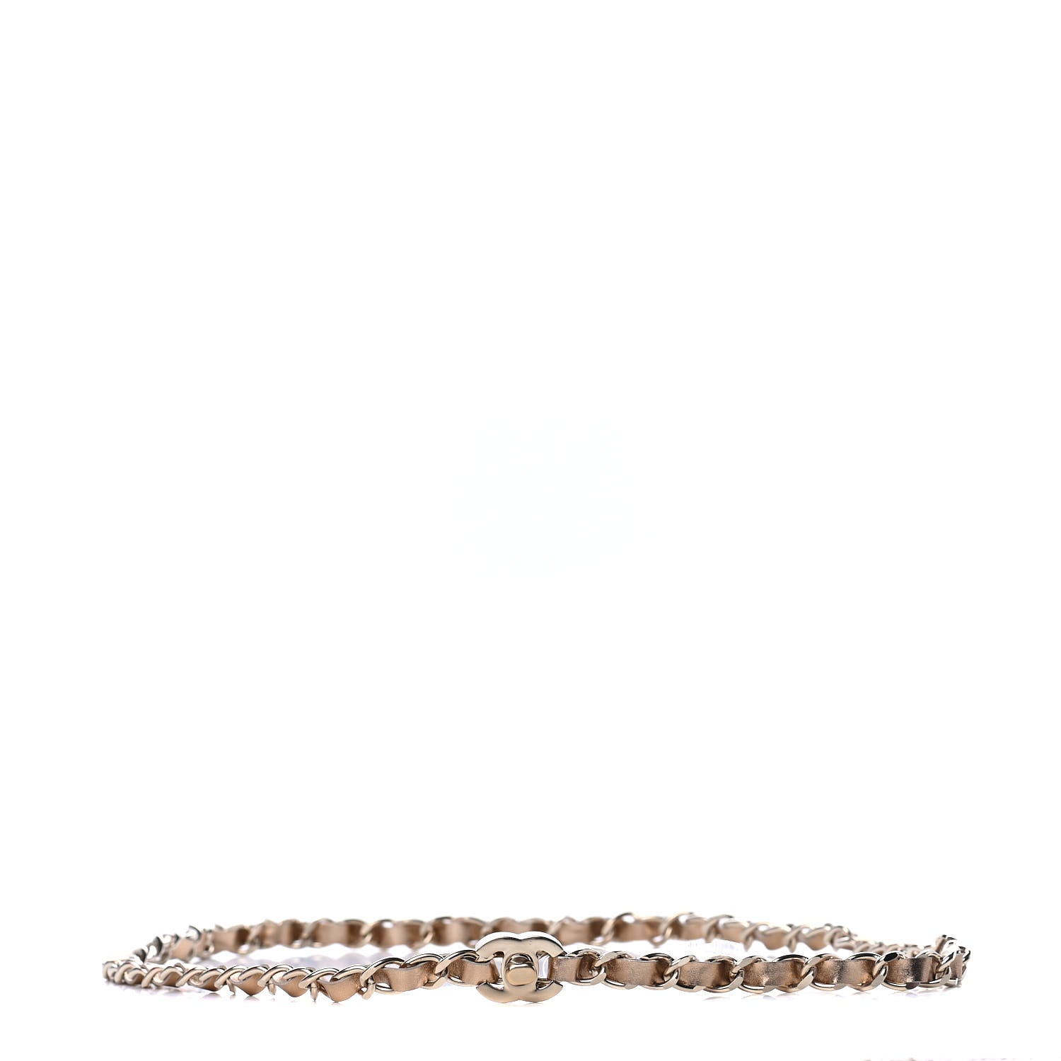 Chanel Metallic Lambskin CC Turnlock Chain Belt 80 Gold 1 of 3