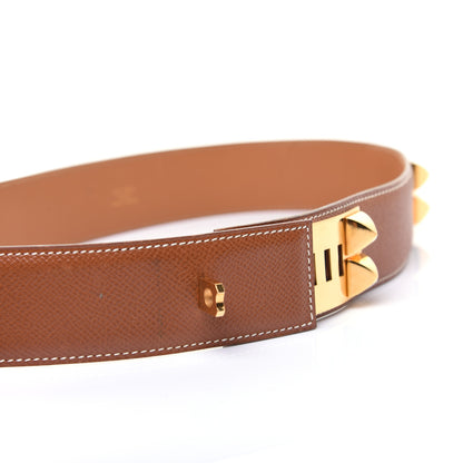 Hermes Courchevel Collier De Chien CDC Belt 70 Gold 8 of 11