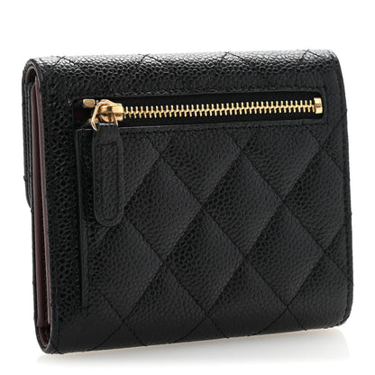 Chanel Caviar Quilted Compact Flap Wallet Black 3 of 9