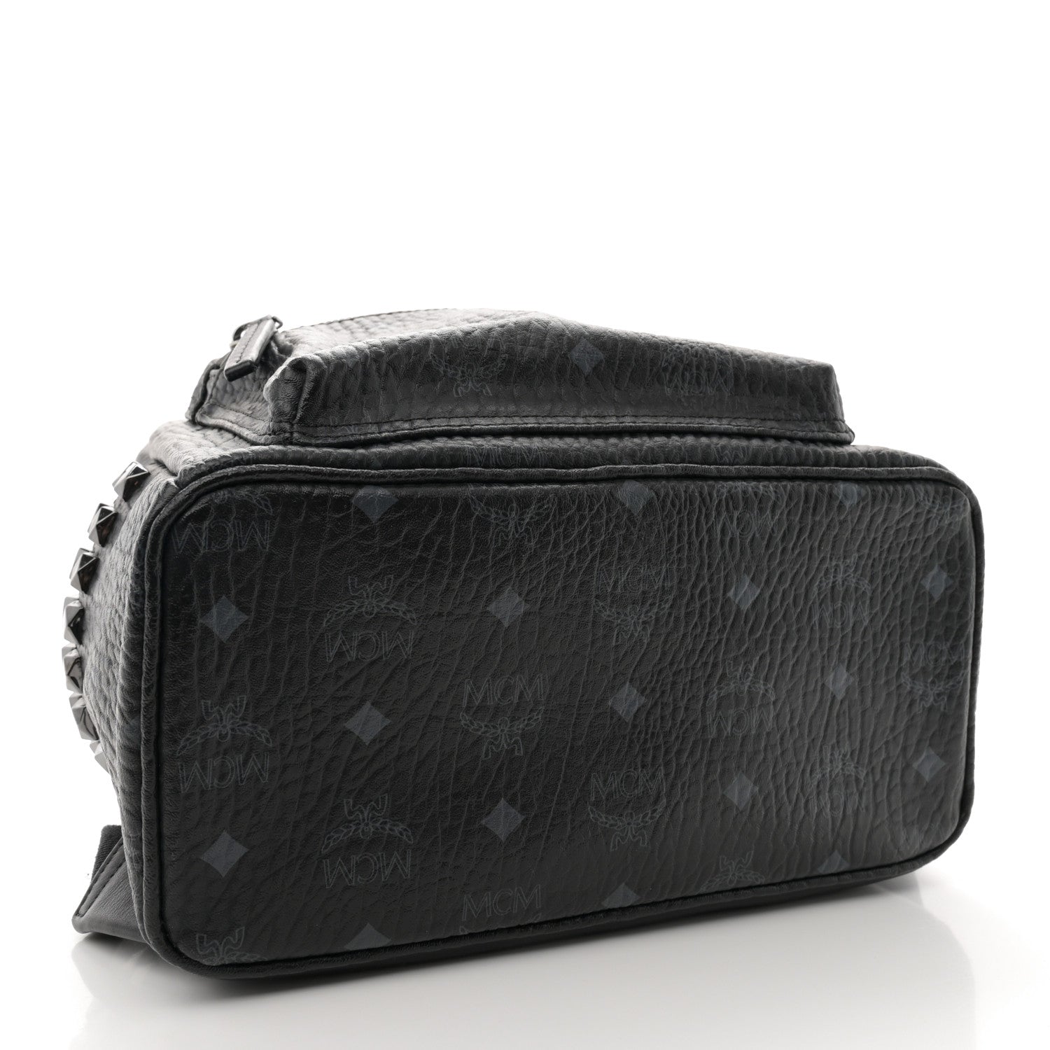 MCM Visetos Small Side Stud Stark Backpack Black 4 of 13