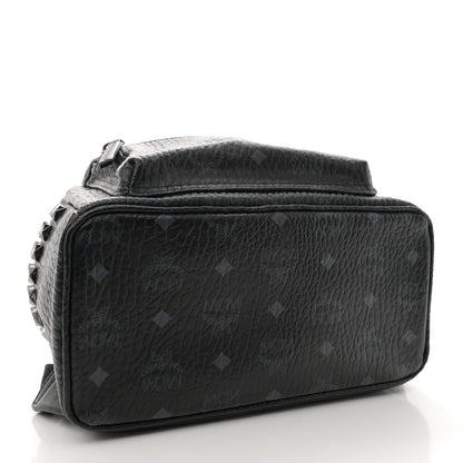 MCM Visetos Small Side Stud Stark Backpack Black 4 of 13