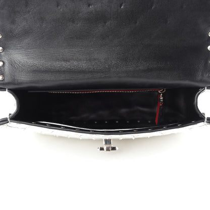 Valentino Garavani Metallic Nappa Medium Rockstud Spike Shoulder Bag Silver 5 of 9