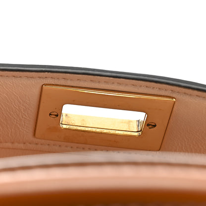Fendi Vitello King Luxor Shiny Nappa Medium Peekaboo I SEE U East West Satchel Brandy Light Rose 12 of 20