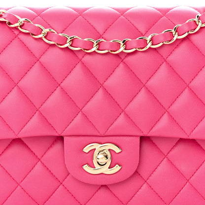 Chanel Lambskin Quilted Medium Double Flap Pink 8 of 15