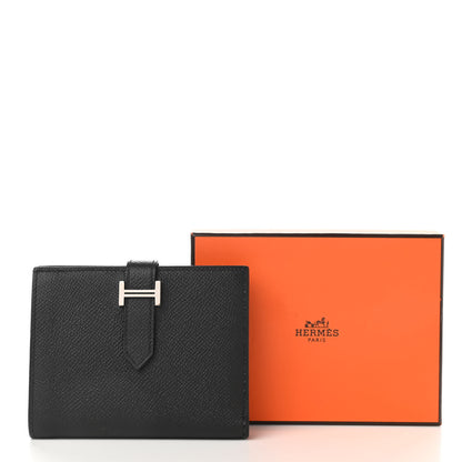 Hermes Epsom Bearn Compact Wallet Black 8 of 8