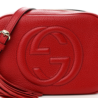 Gucci Pebbled Calfskin Small Soho Disco Bag Tabasco Red 8 of 11