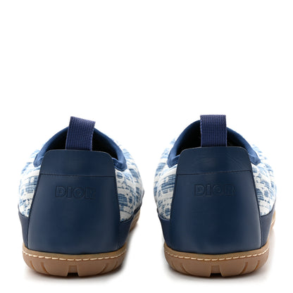 Christian Dior Nylon Oblique Mens Puffy Slippers 41 Blue White 5 of 13