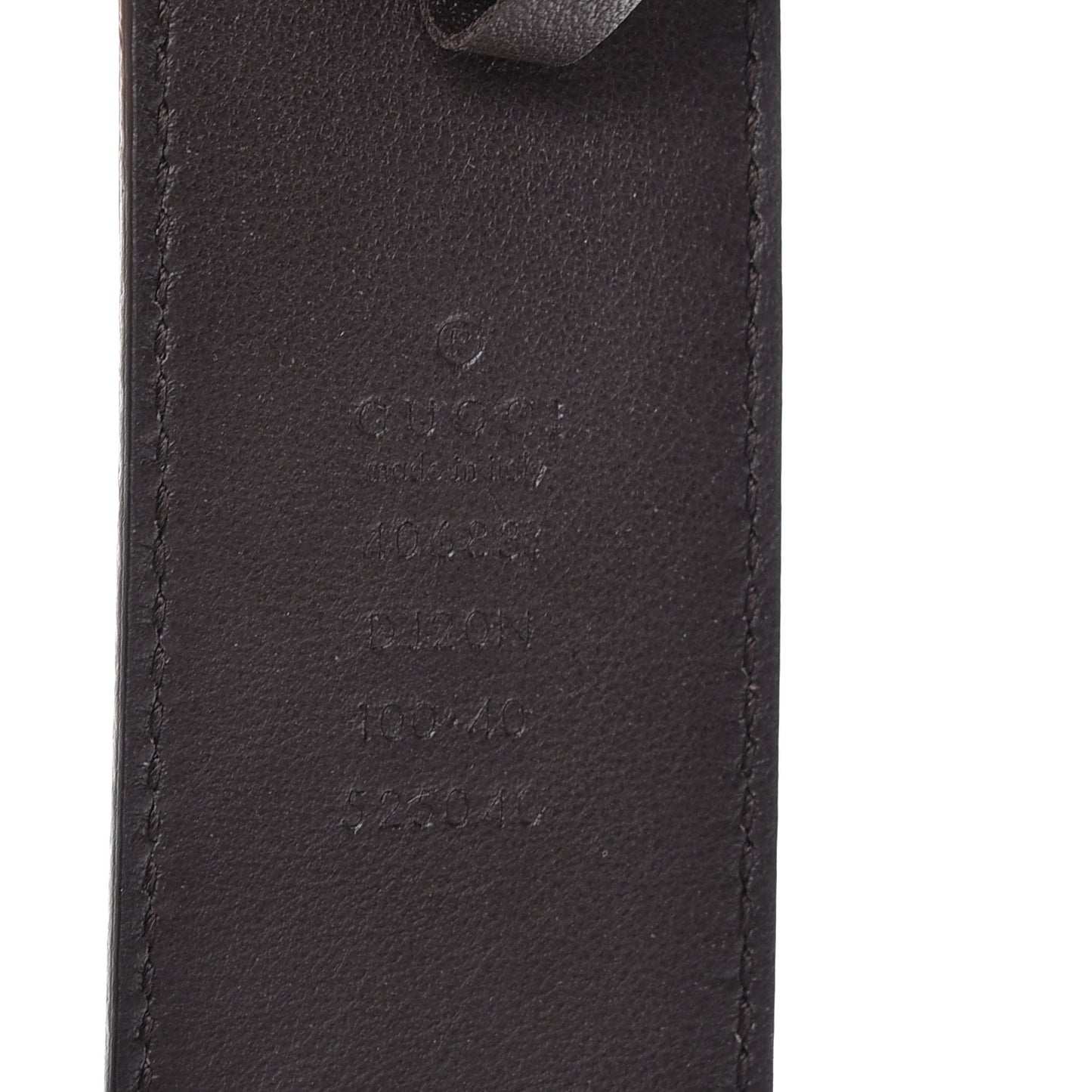 Textured Dollar Calfskin Nickel Double G 40mm Belt 100 40 Dark Cocoa