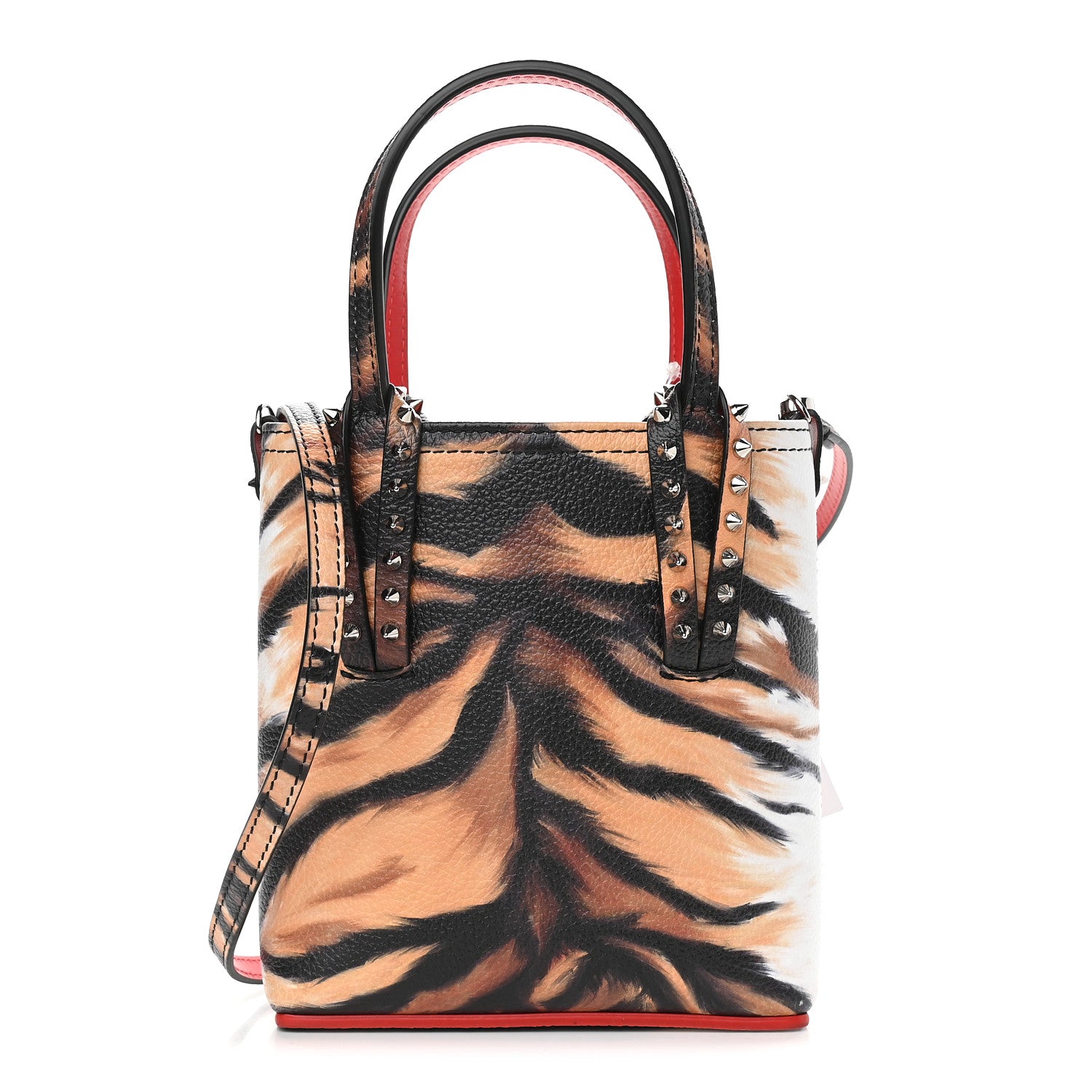 Christian Louboutin Calfskin Bengal Mini North South Cabata Tote Multicolor 1 of 9