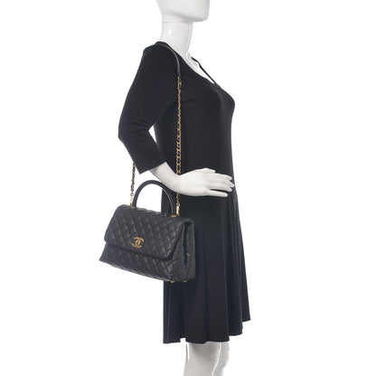 Chanel Caviar Quilted Small Coco Handle Flap Black 2 of 10
