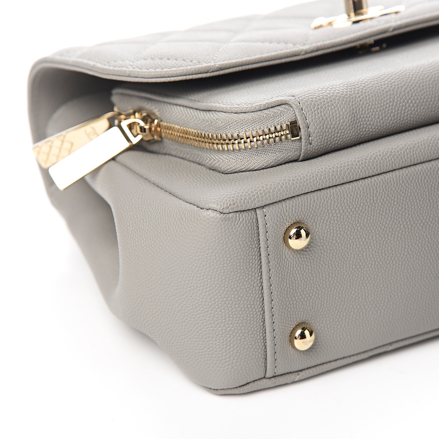 Chanel Caviar Quilted Medium Business Affinity Flap Grey 7 of 10