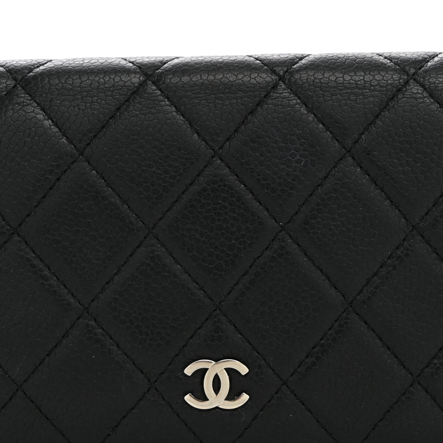 Chanel Caviar Quilted Yen Wallet Black 7 of 9