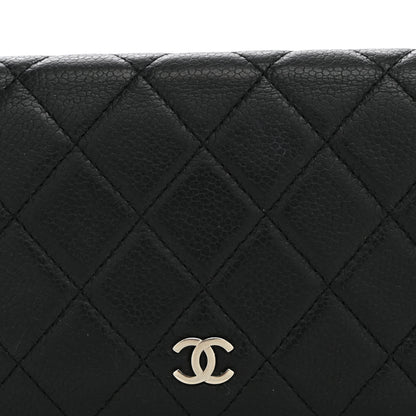 Chanel Caviar Quilted Yen Wallet Black 7 of 9