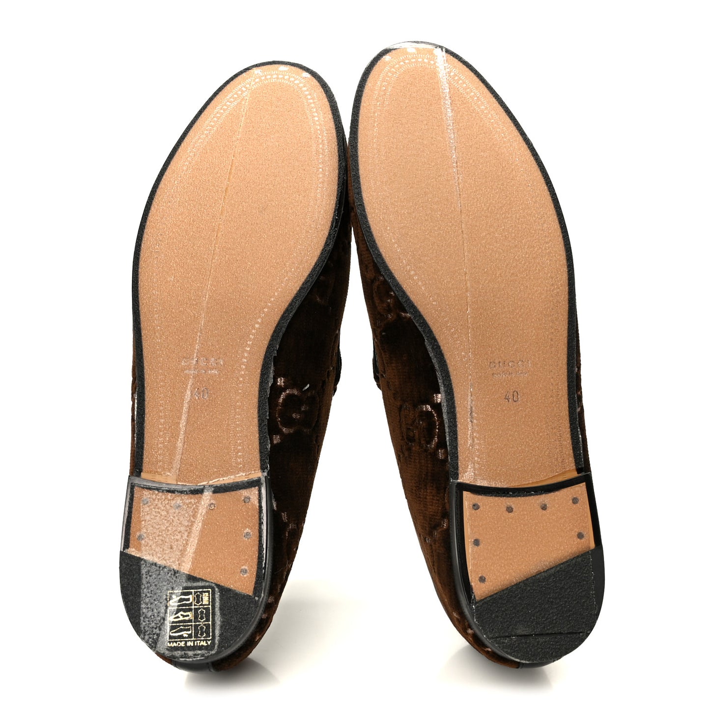 Velvet GG Monogram Horsebit Womens Jordaan Loafers 40 Brown Black