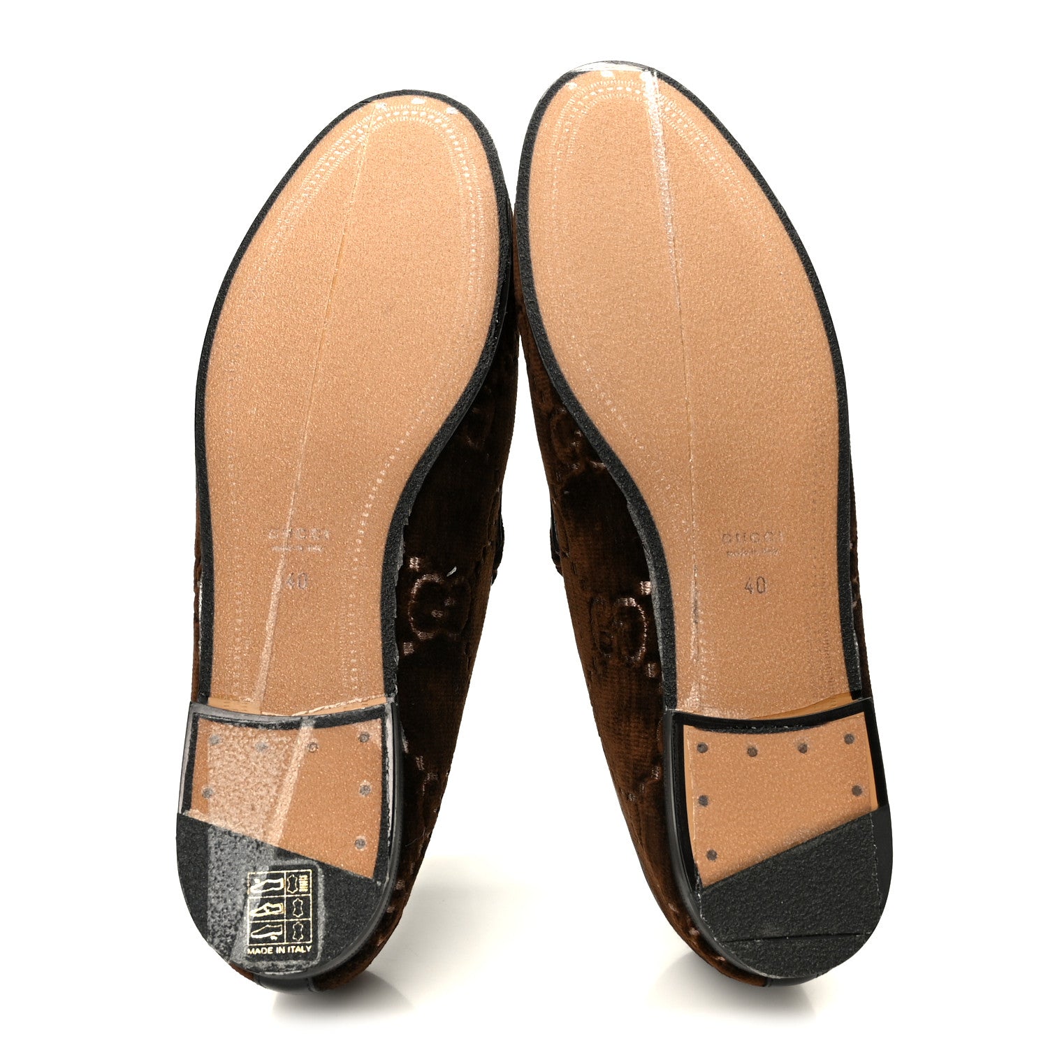 Gucci Velvet GG Monogram Horsebit Womens Jordaan Loafers 40 Brown Black 6 of 10