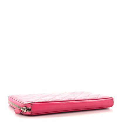 Chanel Lambskin Quilted Large Zip Around Organizer Wallet Pink 4 of 12