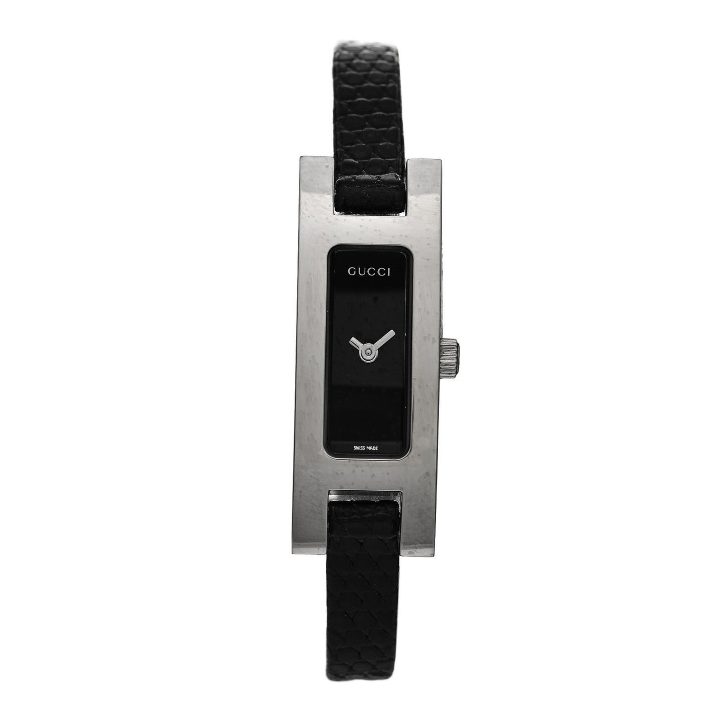 Stainless Steel Lizard 12mm 3900L Quartz Watch Black
