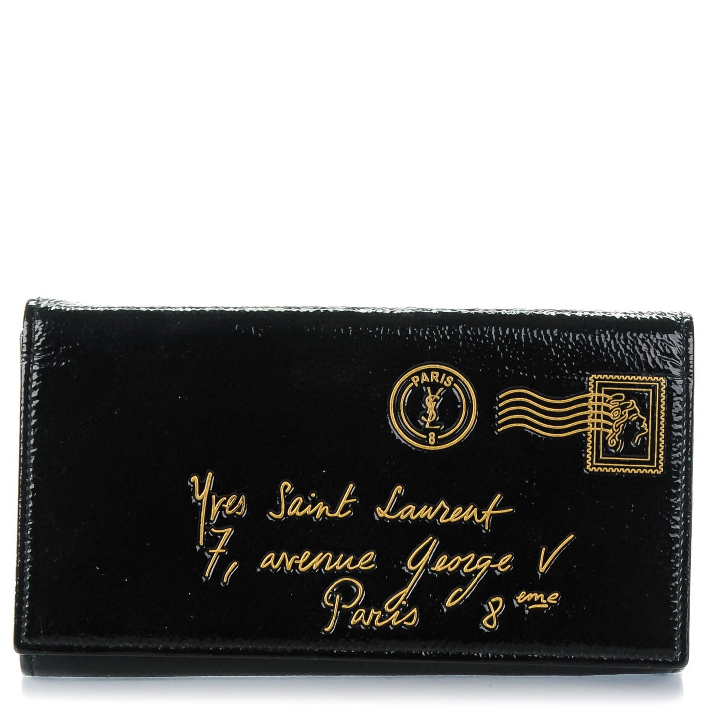 Patent Y-Mail Wallet Black