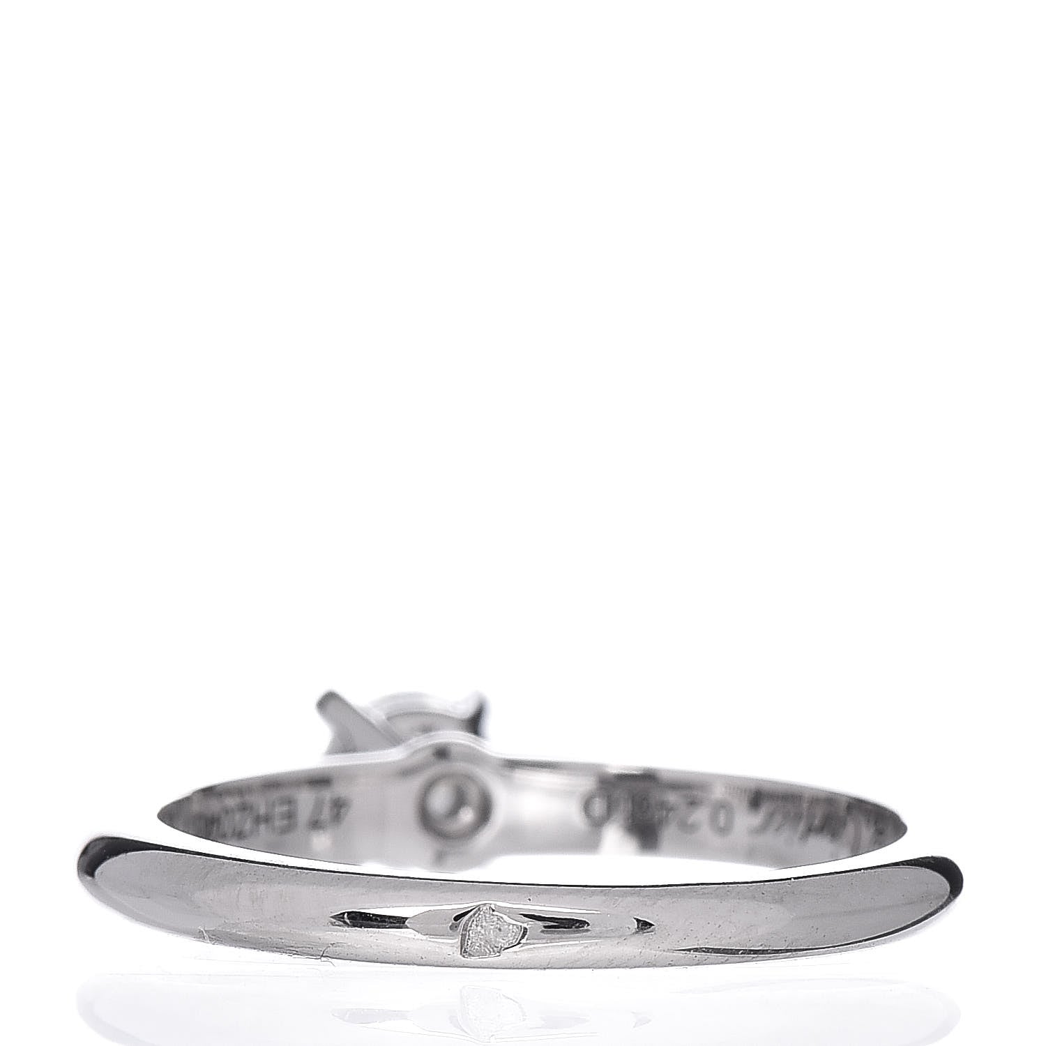 Cartier Platinum Diamond .24ct Solitaire Engagement Ring 47 4 4 of 6