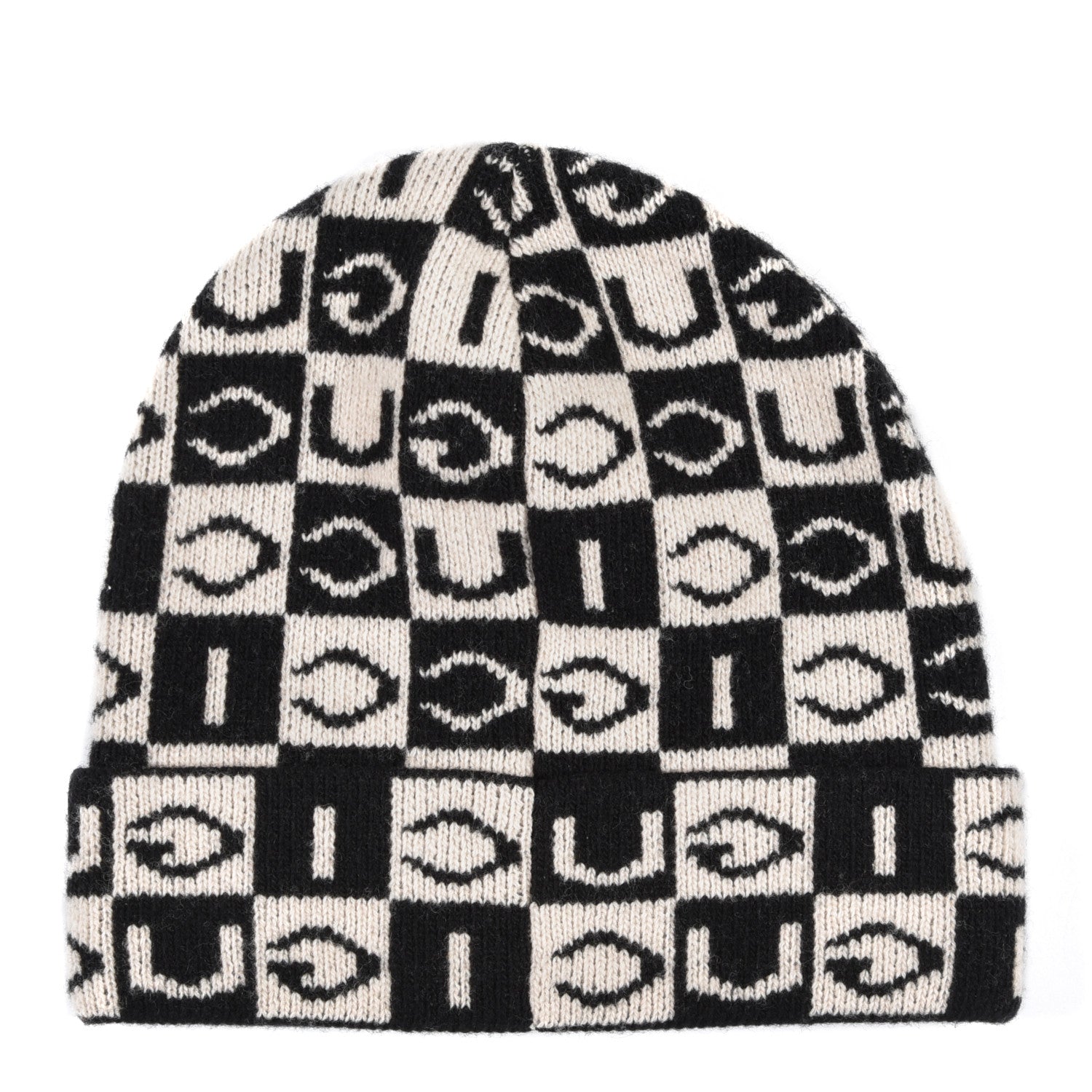 Gucci Wool Appside Beanie L Black Ivory 2 of 4