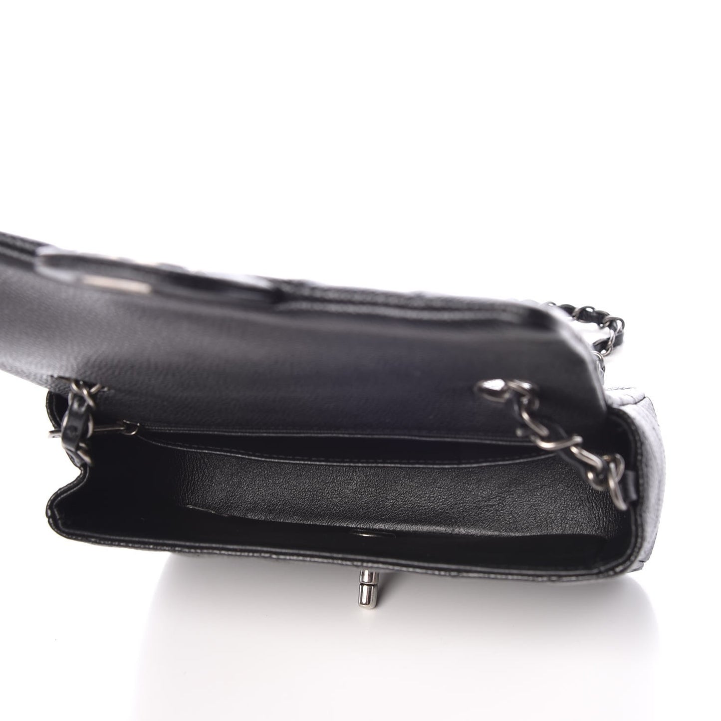 Caviar Quilted Mini Rectangular Flap Black