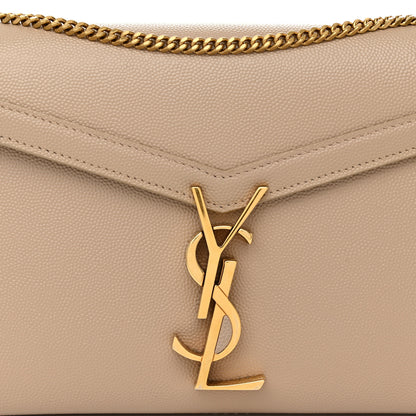 Saint Laurent Grain De Poudre Monogram Cassandra Chain Wallet Dark Beige 6 of 12