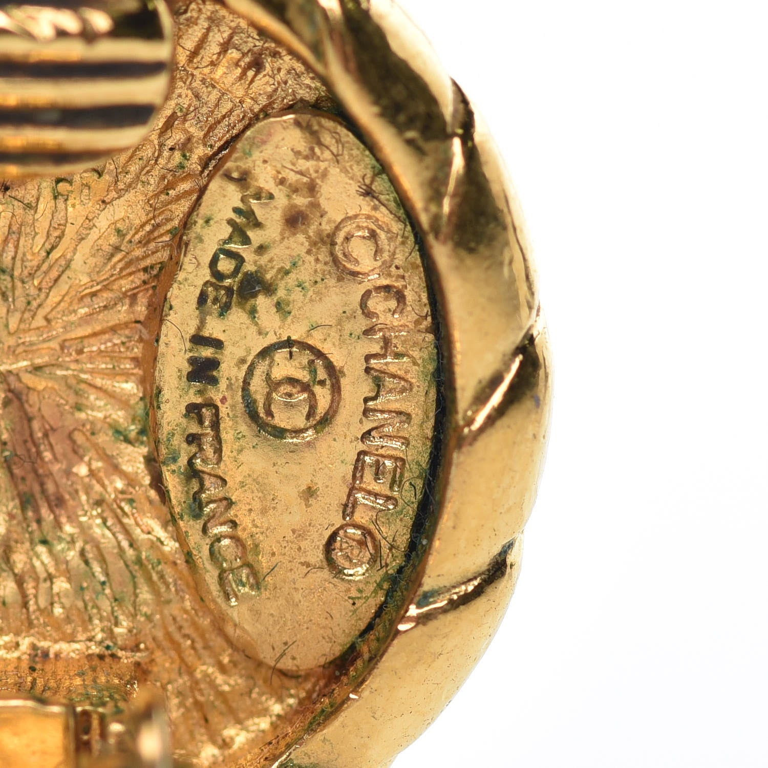 Chanel CC Quilted Clip On Earrings Gold 5 of 5
