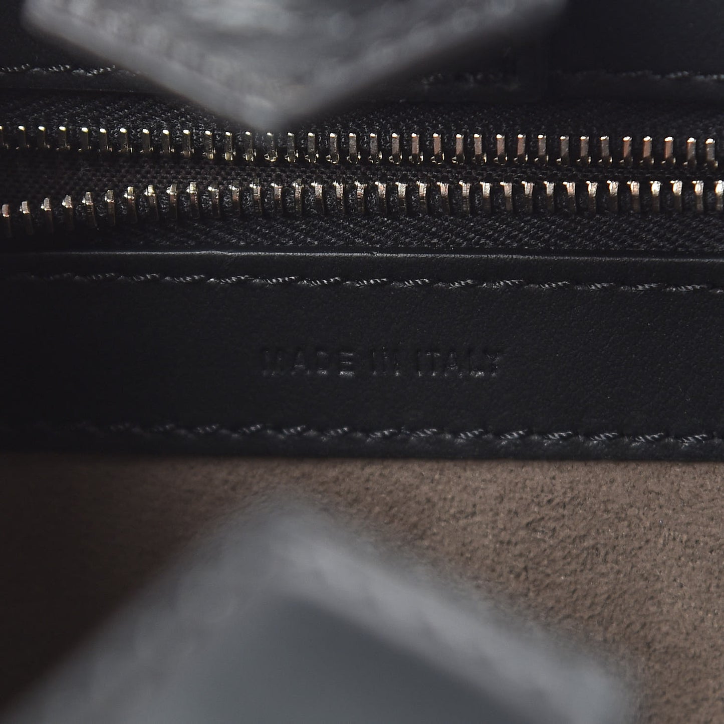 Vitello Century F is Fendi FF Diagonal Inlay Small Runaway Satchel Fango Black Fragola