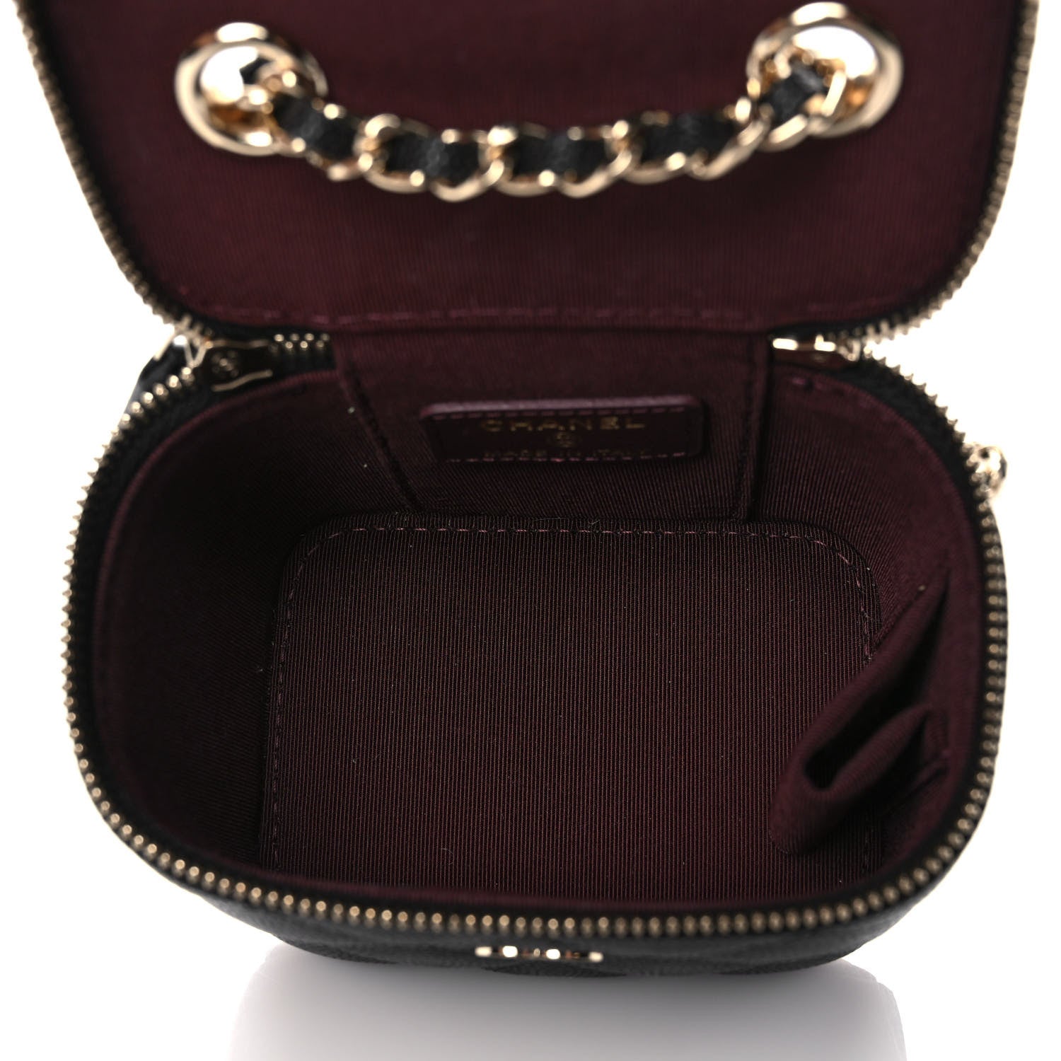 Chanel Caviar Quilted Mini Vanity Case With Chain Black 5 of 11