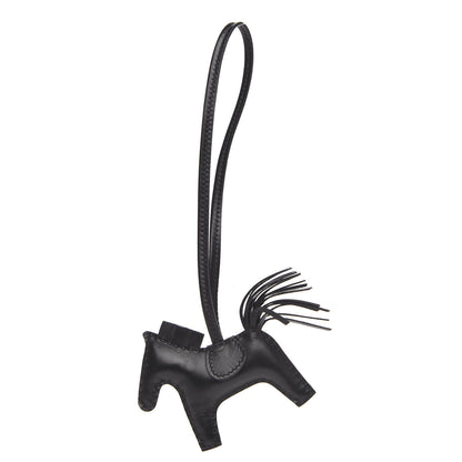 Hermes Milo Lambskin Grigri Rodeo Horse Bag Charm PM So Black 1 of 3