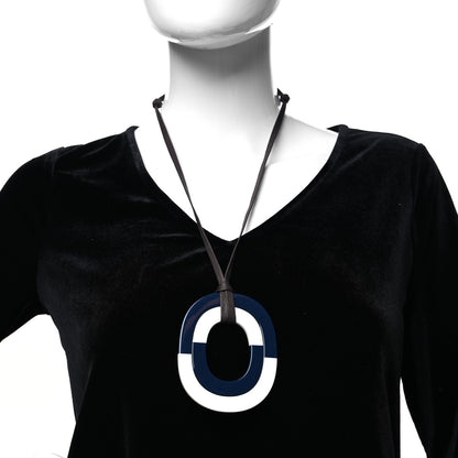 Hermes Buffalo Horn Isthme Pendant Necklace 2 of 5