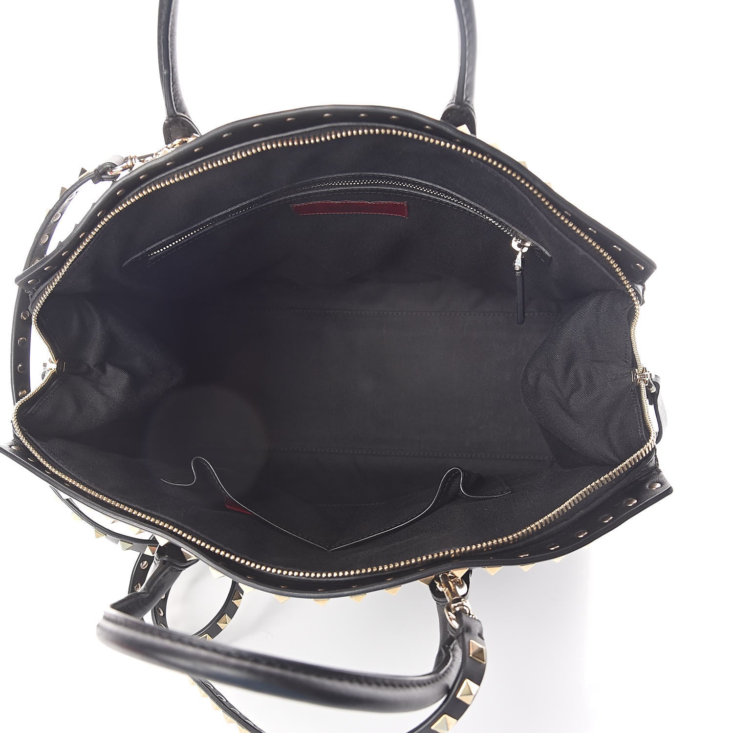 Valentino Garavani Vitello Rockstud Dome Shopper Black 5 of 13