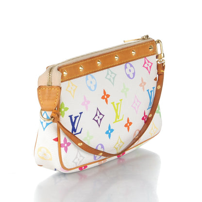 Louis Vuitton Monogram Multicolor Pochette Accessories White 3 of 7