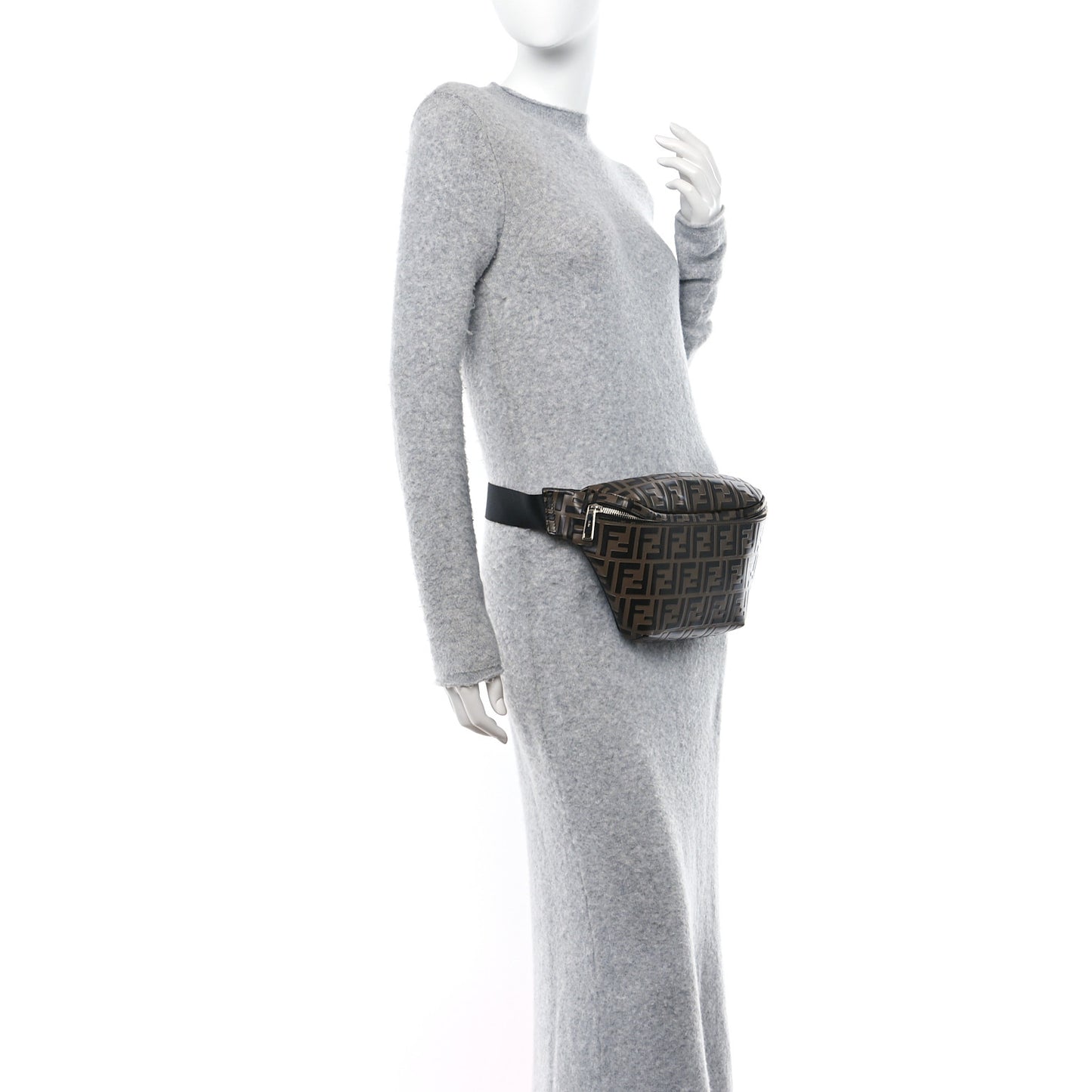 Vitello Century Bi-Color FF 1974 Embossed Belt Bag Maya Black