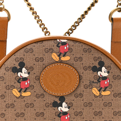 Gucci X DISNEY Mini Vintage GG Supreme Monogram Mickey Mouse Round Backpack Beige Vintage Sun Oil 8 of 11
