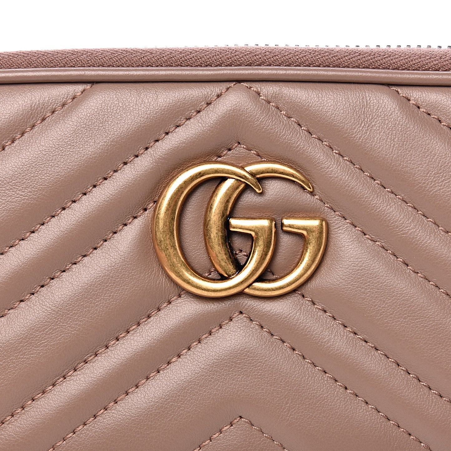Calfskin Matelasse Mini GG Marmont Chain Crossbody Bag Porcelain Rose