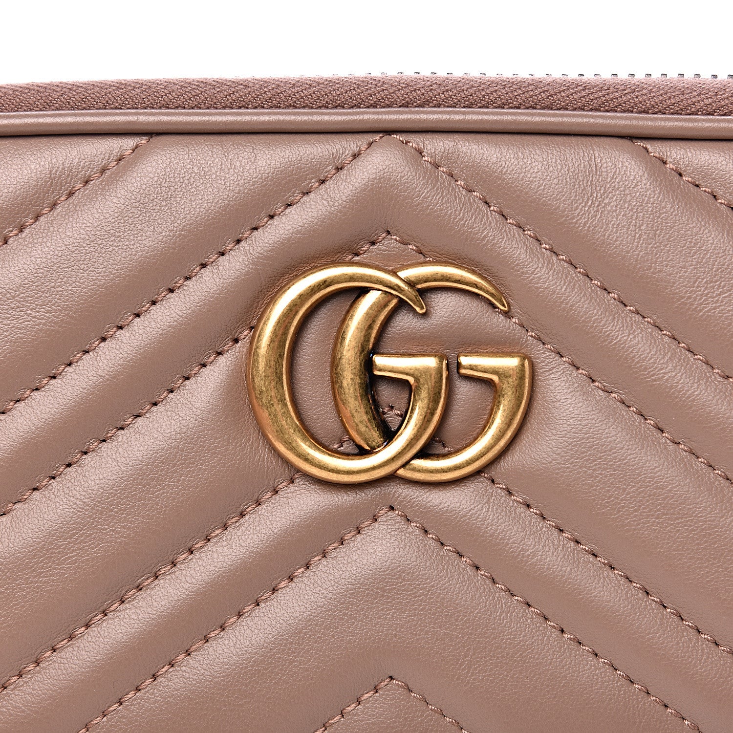 Gucci Calfskin Matelasse Mini GG Marmont Chain Crossbody Bag Porcelain Rose 9 of 12