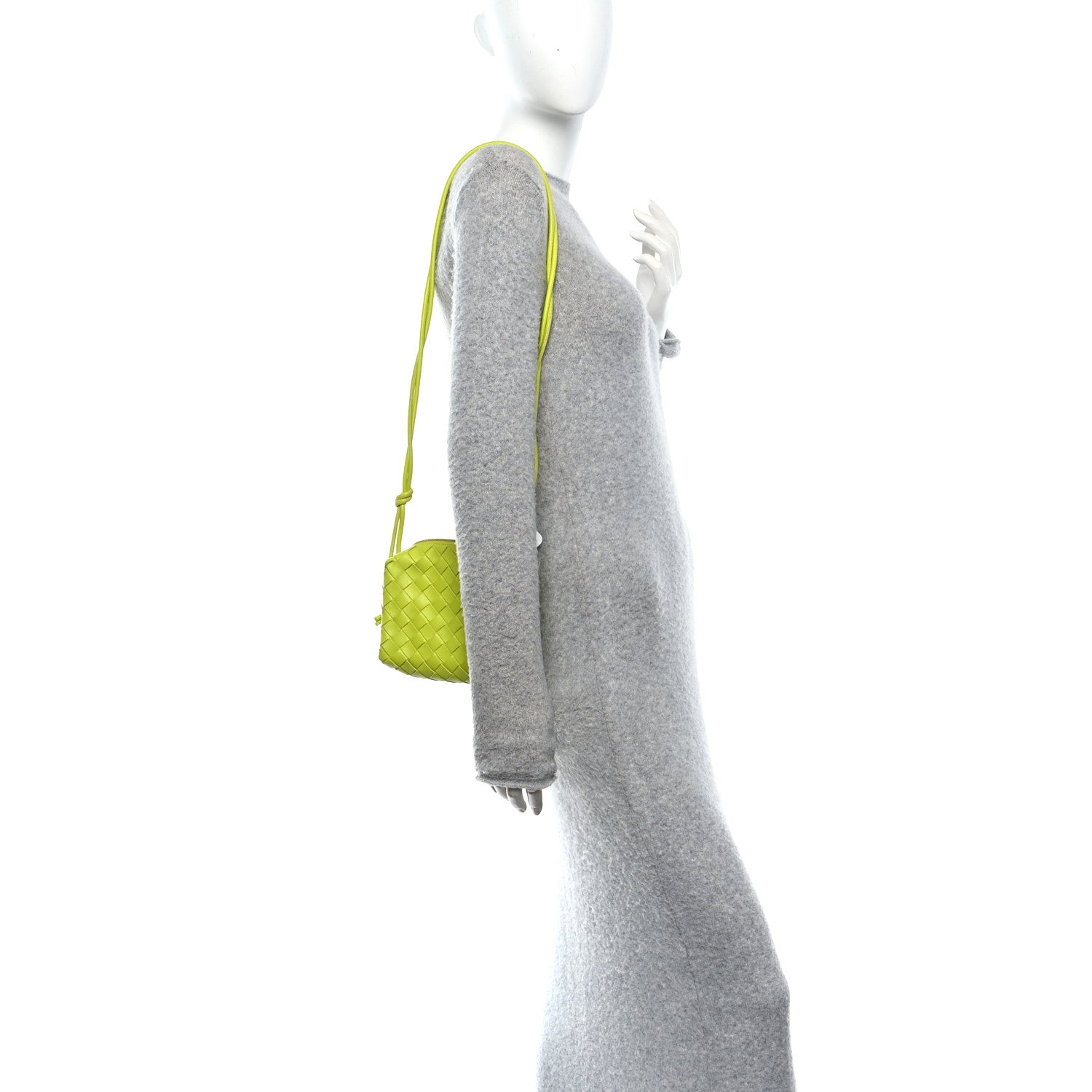 Bottega Veneta Nappa Intrecciato Mini Loop Camera Bag Acid Kiwi 2 of 11
