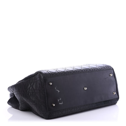 Christian Dior Lambskin Cannage Large Soft Lady Dior Shopping Tote Black 4 of 9
