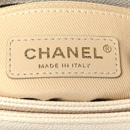 Chanel Grained Calfskin Quilted Small Cuba Top Handle Flap White 8 of 10