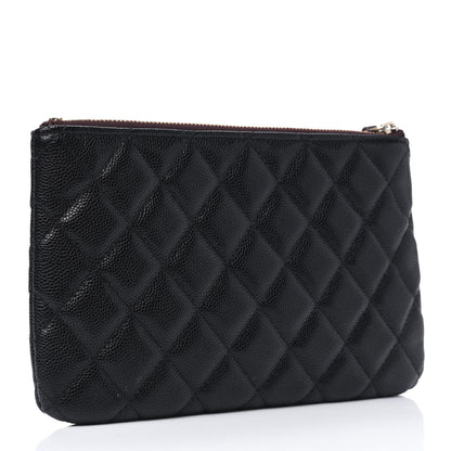 Chanel Caviar Quilted Cosmetic Case Black 3 of 12