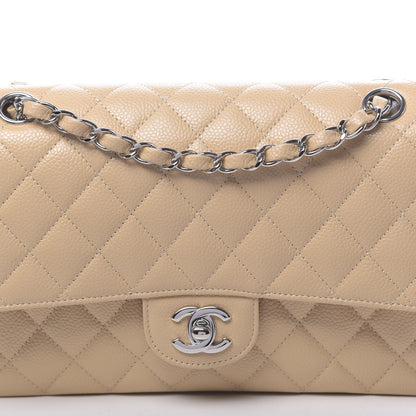 Chanel Caviar Quilted Medium Double Flap Beige Clair 10 of 11