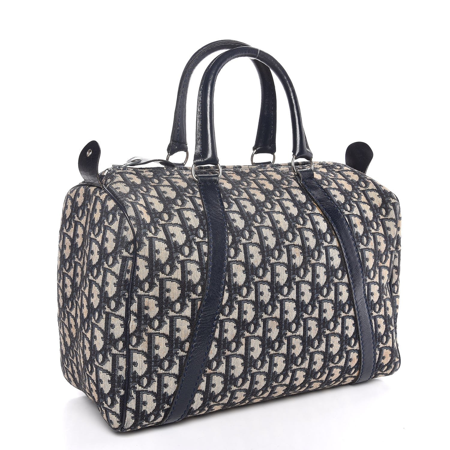 Christian Dior Monogram Boston Navy Blue 3 of 7