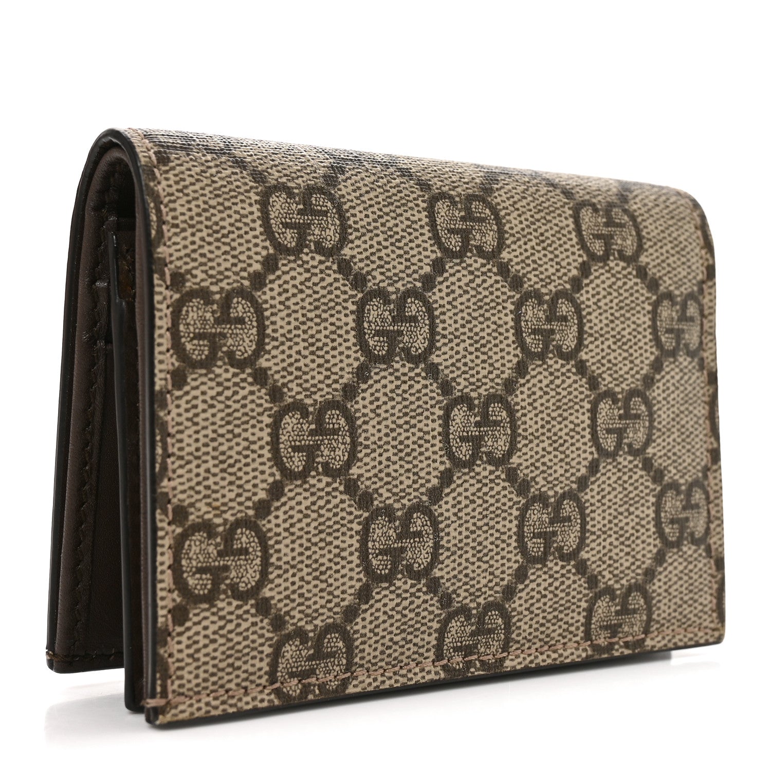 Gucci GG Supreme Monogram Card Case Beige 3 of 7